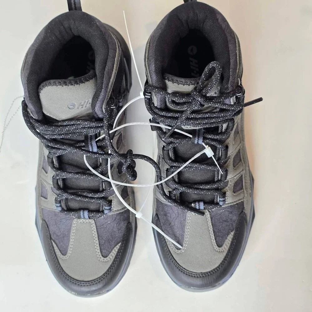 Hi-Tec Recharge Mid Men's Hiking Boots Gray Black Casual Shoes Size 7.5 M